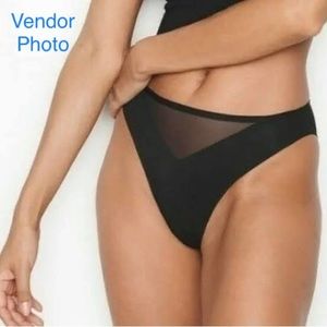 Victoria's Secret Very Sexy Illusions Brazilian Panty (Black, XL)